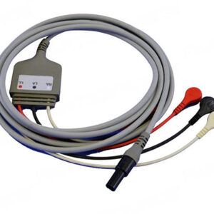 Welch Allyn Original ECG Cable,3 Attached Lead,Snap,AAMI,10'