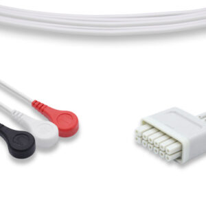 Mindray > Datascope Original 009-004765-00 3 Lead N/T ECG Snap Lead Wires - 24 In