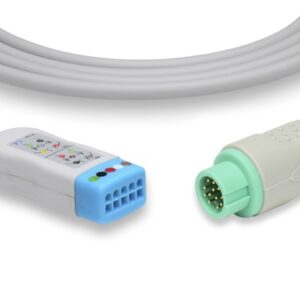 Compatible Mindray 3/5 Lead ECG Mobility Cable, 12 pin, AHA