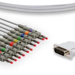 Compatible Burdick 10 Lead, Banana, AHA