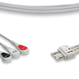 Compatible Spacelabs AHA 3-Lead ECG Leadwires, Snap