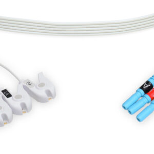 Disposable DIN Style ECG Lead Set: Neonate, 3 Leads Clip, Case of 10