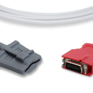 Masimo Compatible One-Piece Adult Soft Sensor, 12 Foot, Red