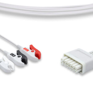 Mindray Compatible ECG Telemetry Leadwire 3-Leads Pinch/Grabber AHA