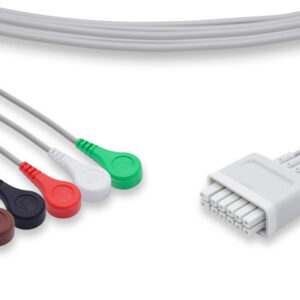 Mindray Compatible ECG Telemetry Leadwire 5-Leads Snap AHA
