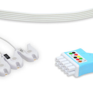 GE Marquette Disposable ECG 3 Lead Set Clip/Grabber Box of 10, AHA