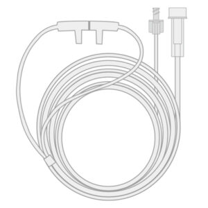 Infinium Compatible Disposable Co2 nasal Cannula with O2 tube (female connector) Box of 25