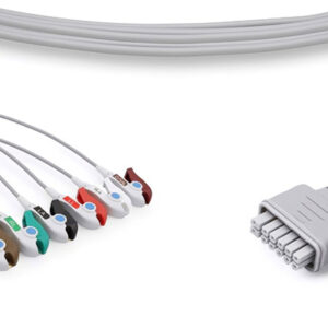 Mindray Compatible ECG Telemetry Leadwire 6-Leads Pinch/Grabber AHA