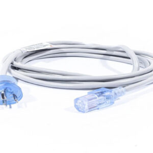Carefusion Compatible 303 148452-000 10 ft 16 AWG NEMA 5-15P - C13 Hospital Grade Power Cord - Grey