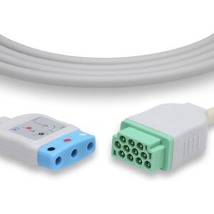 SunMed > Vyaire Medical Original 2017004-001 Cable, ECG 3-Ld Neo Din GE AHA 3.6M/12ft