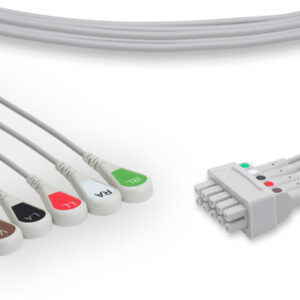 AirLife (aka SunMed Group, LLC) Original 411200-005 Leadwire Multilink 5 Leads Snap AHA Set M