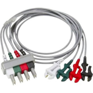 Ivy Biomedical Original 590445 ECG Leadwires, AHA, 4 Lead, Pinch/Grabber, 36 inches