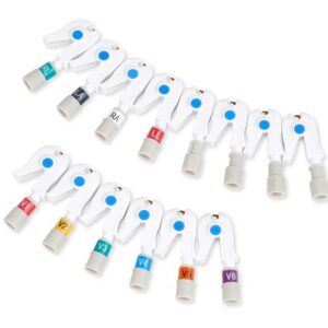 GE CAM 14, AM4, AM5 Compatible Electrode Connector Set of 14 Adapters - Grabber (Clip)