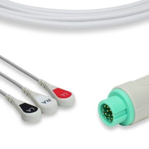 Sinohero ECG One-Piece cable, 3 Leads Snap