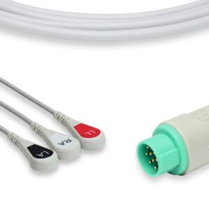 Schiller Defigard 4000 ECG Cable 3 Leads Snap