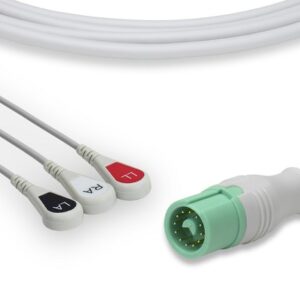 Datascope Expert ECG Cable Snap 3 Leads
