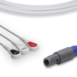 Marquette Vivid I One-Piece ECG Cable 3 Leads Snap
