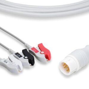 Philips Direct Connect, One-Piece ECG Cable: 3 Leads AHA Clip