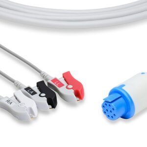 S&W Artema Direct Connect, One-Piece ECG Cable: 3 Leads AHA Clip