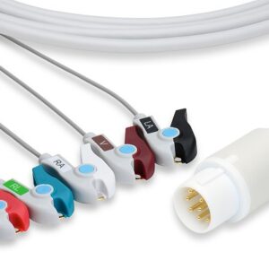 Mennen Direct Connect, One-Piece ECG Cable: 5 Leads AHA Clip