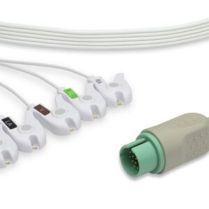 Spacelabs Compatible One-Piece Disposable ECG Cable 5 Leads Clip Each