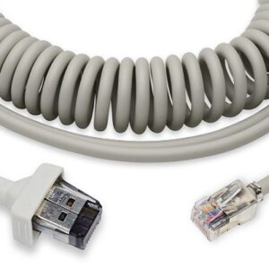 GE Marquette 700044-203 AM4/AM5 Compatible Coiled Patient cable, 1.3M