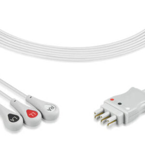 Philips Compatible ECG 3 Lead Set, AHA, 35 in, Snap, Grouped