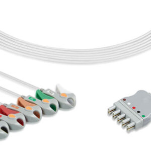 Philips Compatible 5 Lead Set, Grouped, AHA, Pinch/Grabber