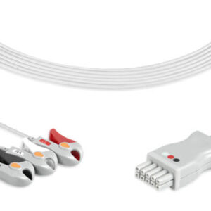 Datascope Mobility Lead Set 0012-00-1503-01: 3 Leads AHA Style 35in Clip