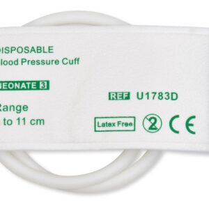 Disposable Neonate NIBP Cuffs:Disposable Neonate Double Hose #3 (6-11cm) Cuff, Box of 10