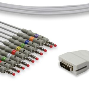 Burdick EK10 EKG Cable 012-0700-00: 10 Leads Banana