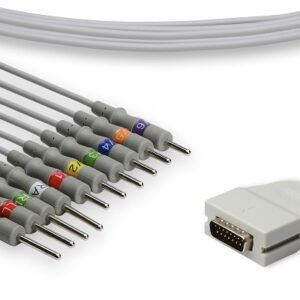 Burdick EK10 EKG Cable 012-0700-00: 10 Leads Needle
