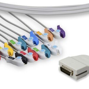 Burdick EK10 EKG Cable 012-0700-00: 10 Leads Clip