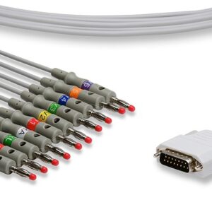 Spacelabs SL6 EKG Cable: 10 Leads Banana