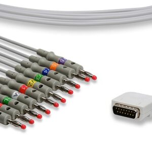 Kenz EKG Cable: 10 Leads Banana
