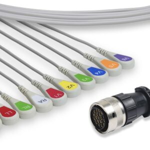 Quinton Q750, Q-4500 EKG Cable, 10 Leads Snap - 19 Feet