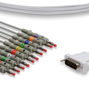 Schiller Long Screw EKG Cable:10 Leads Banana