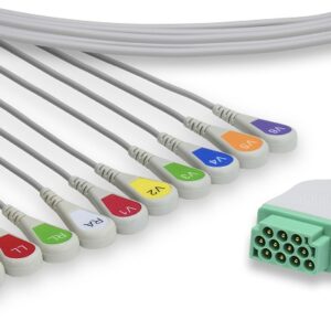 GE Marquette Compatible EKG Cable 10 Leads Snap