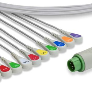 Fukuda Denshi Monitoring with 12 Leads ECG Cable: 12 Leads Snap