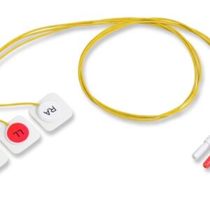 Disposable Radio Translucent DIN ECG Lead Set, Neonate 3 Leads, Case of 10