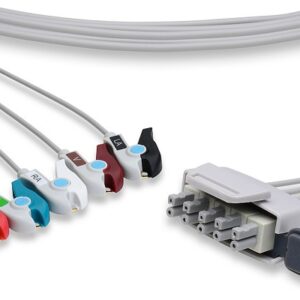 Philips M2601A Telemetry Leadset 5 Leads Clip