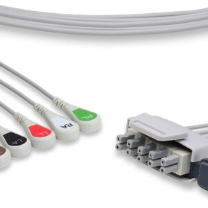 Philips M2601A Viridia Telemetry Leadset: 5 Leads AHA Style 35in Snap