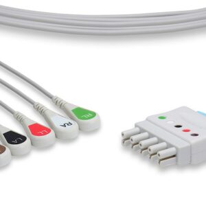 Bionet BM3 ECG Lead Set 5 Leads AHA Style 90cm Snap