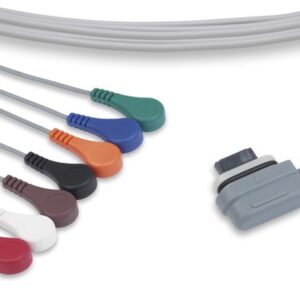 GE SEER Light 7 lead holter ecg cable, AHA OEM 2008594-002