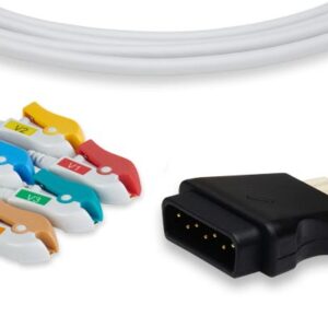 Physio Control Lifepak Leadwires 11110-000102: 6 Leads AHA Style 35in Clip