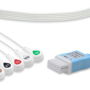 Datascope Disposable Mobility ECG Lead Set - 5 Leads Snap Box of 10