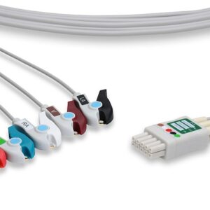 Datascope Mobility Lead Set 0012-00-1503-01: 5 Leads AHA Style 35in Clip