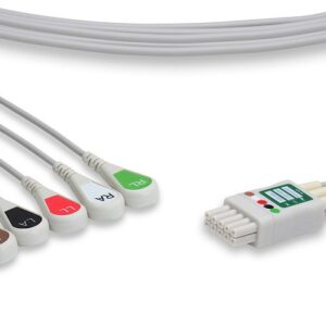 Datascope Mobility Compatible 5 Lead Set, Snap, AHA, 35 in