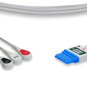 Criticare ECG Leadwires 1124-A3, 3 Leads Snap