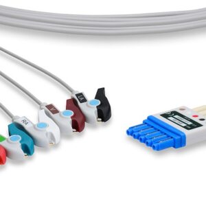 Criticare Compatible ECG 5-Lead, AHA, Pinch/Grabber